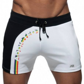 Addicted Rainbow Short – White XL