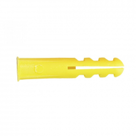 Rawlplug Plastic Plugs Yellow 10 x 100 Screw Sizes 4-10