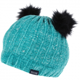 Regatta Girls Hedy Lux II Acrylic Knit Pom Pom Beanie Hat 7-10 Years