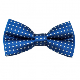 Royal Blue & White Polka Dot Men’s Bow Tie