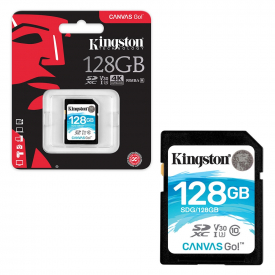 Kingston SD SDXC UHS-I U3 Canvas GO! 90MB/s Class 10 Memory Card – 128GB