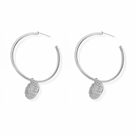ChloBo SEH659 Women's Flower Hoop Earrings