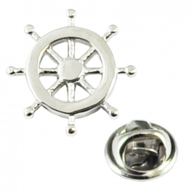 Ship Wheel Lapel Pin Badge