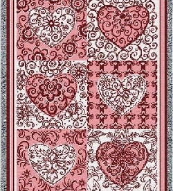 Six Hearts Tapestry Throw