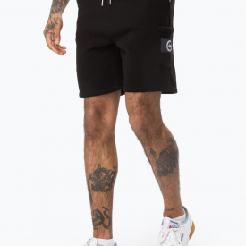 Hype Black Insignia Patch Mens Shorts | Size X-Large