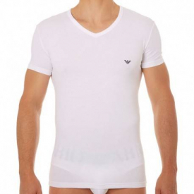 Emporio Armani Stretch Cotton Eagle T-Shirt – White L