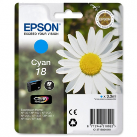Epson Original 18 T1802 Daisy Ink Cartridge 3.3ml Cyan