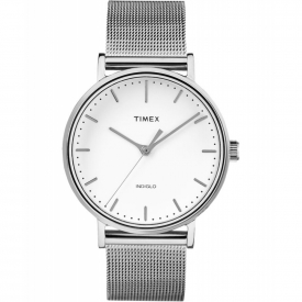 Timex TW2R26600 Fairfield Silver Tone Mesh Wristwatch