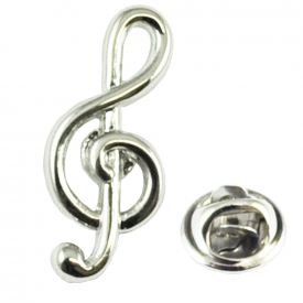 Treble Clef Lapel Pin Badge