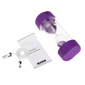 BT Sandglass Hourglass Sand Timer Speaker with Microphone Stereo TF Card Slot  Versatile Multifunctional Fashion for iPhone Samsung Purple