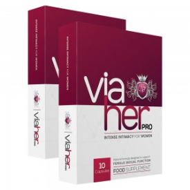 ViaHer Pro – Supplement for Intense Intimacy for Women – Female Libido Pills – Enhancer for Female Drive – Natural Energy Boost – 2 Pack