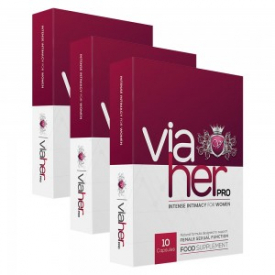 ViaHer Pro – Supplement for Intense Intimacy for Women – Female Libido Pills – Enhancer for Female Drive – Natural Energy Boost – 3 Pack