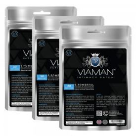 Viaman Intimacy Patches – Herbal V Blue Patches to Increase Performance in the Bedroom – Powerful Active Botanicals for Male Performance – 3 Packs