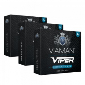 Viaman Viper – 4 Tablets – Male Sexual Performance Enhancement – Safe & Discreet Enlargement Solution – Vegetarian & Vegan – 3 Pack
