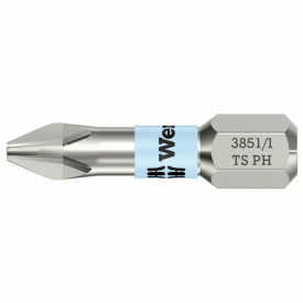 Wera 38551 TS Pozidriv Pz 3 Torsion Stainless Steel Insert Bits 25mm