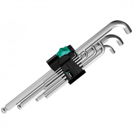 Wera Hex Plus Key Set Ballpoint mm Chrome Plated 9 Piece