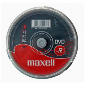 Maxell DVD-R 4.7Gb 120 min 16X – Spindle Pack of 10 Discs