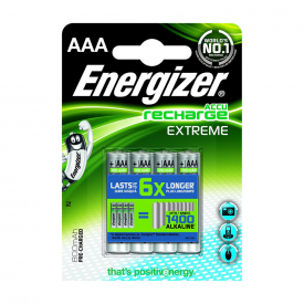 Energizer AAA Rechargeable Batteries NiMH ACCU Extreme 800mAh Capacity – 4 Pack