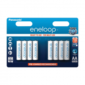 Panasonic ENELOOP Ready to Use AA Rechargeable Batteries Ni-Mh 1900mAh – Value Pack of 8