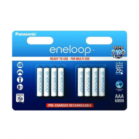 Panasonic Eneloop AAA HR03 Rechargeable NiMH Batteries 750mah AAA – Value 8 Pack
