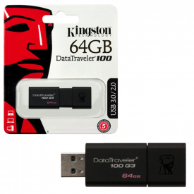 Kingston Data Traveler 100 G3 USB 3.0 Flash Drive Memory Stick – 64GB