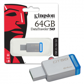 Kingston Data Traveler DT50 USB 3.0 Flash Drive USB 3.0 Memory Stick – 64GB