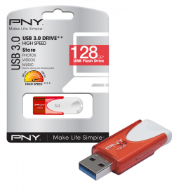 PNY Attache USB 3.0 Flash Drive USB 3.0 Memory Stick 80MB/s- 128GB