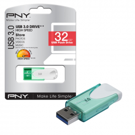 PNY Attache USB 3.0 Flash Drive USB 3.0 Memory Stick 80MB/s- 32GB