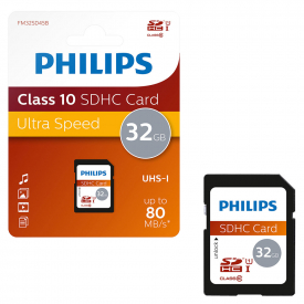 Philips SD SDHC Secure Digital Memory Card CLASS 10 – 32GB