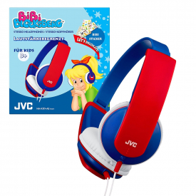JVC Tinyphones Headphones for Children / Kids with Volume Limiter HA-KD5 – Blue and Red