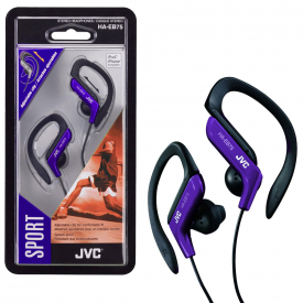 JVC Sports Ear Clip Earphones with Adjustable Clip – Blue