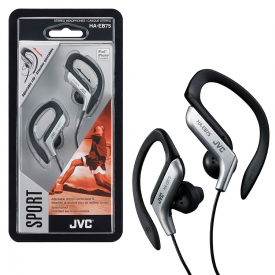 JVC Sports Ear Clip Earphones with Adjustable Clip – Silver