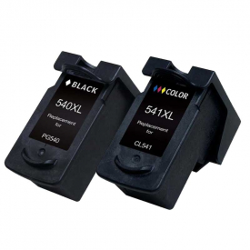 Remanufactured Canon PG-540XL CL-541XL Black & Colour Pack for Canon Pixma Printers
