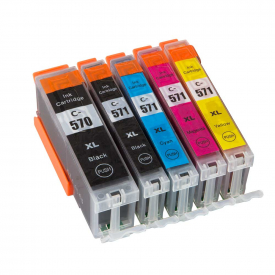 7dayshop Non-OEM PGI-570XL CLI-571 Black & Colour Multipack for Canon