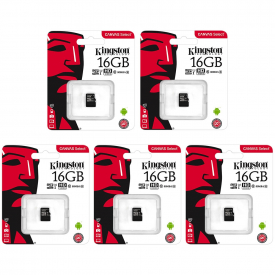 Kingston Canvas Select Micro SD SDHC Memory Card 80MB/s UHS-1 Class 10 – 16GB -Value 5 Pack