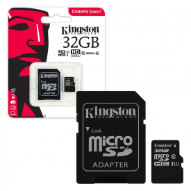 Kingston Canvas Select Micro SD SDHC Memory Card 80MB/s UHS-1 Class 10 With Adapter – 32GB