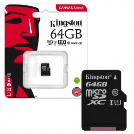Kingston Canvas Select Micro SD Micro SDXC Memory Card 80MB/s UHS-1 Class 10 – 64GB