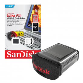SanDisk Ultra Fit USB 3.0 Flash Drive USB 3.0 Memory Stick – 150MB/s – 128GB