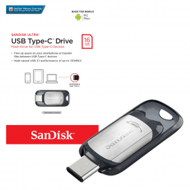 SanDisk Ultra OTG USB 3.1 Type-C USB Flash Drive Memory Stick 130MB/s – 16GB