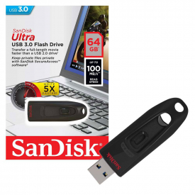 Sandisk Ultra USB 3.0 Flash Drive Memory Stick 100 MB/s – 64GB