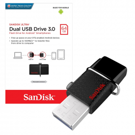 SanDisk Ultra Dual USB Flash Drive and Micro USB OTG USB 3.0 Memory Stick 150MB’s – 64GB