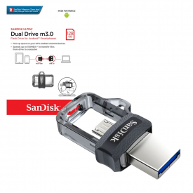 SanDisk SDDD3-128G-G46 Ultra Dual USB 3.0 to Micro USB OTG Flash Drive 150MB’s – 128GB