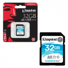 Kingston SD SDHC UHS-I U3 Canvas GO! 90MB/s Class 10 Memory Card – 32GB