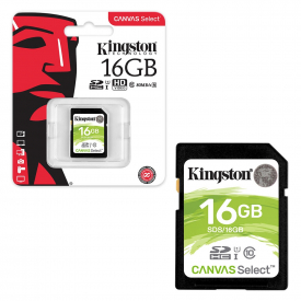 Kingston SD SDHC UHS-I Canvas Select 80MB/s Class 10 Memory Card – 16GB