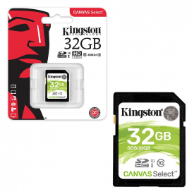 Kingston SD SDHC UHS-I Canvas Select 80MB/s Class 10 Memory Card – 32GB