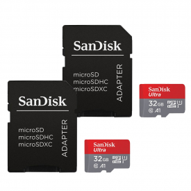 SanDisk Mobile Ultra Micro SD SDHC Memory Card UHS-1 A1 98MB/s with Full Size SD Card Adapter – 32GB Value Twin Pack