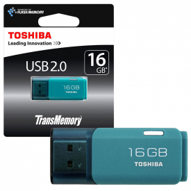 Toshiba TransMemory USB 2.0 Flash Drive USB 2.0 Memory Stick – AQUA – 16GB
