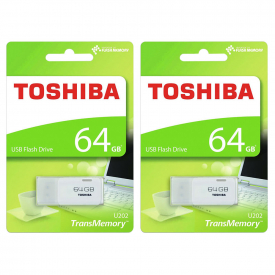 Toshiba TransMemory USB 2.0 Flash Drive USB 2.0 Memory Stick – 64GB Value 2 Pack
