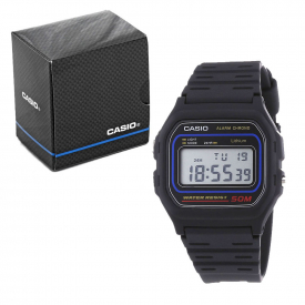 Casio Digital LCD Watch Stopwatch Sports 50m Water Resistant – W-59-1VQE
