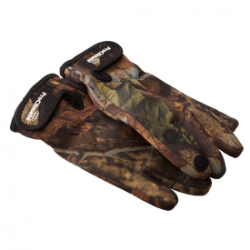 Mens Neoprene Fishing Photography Shooting Fold Back Finger Gloves – Camo – Large / XL